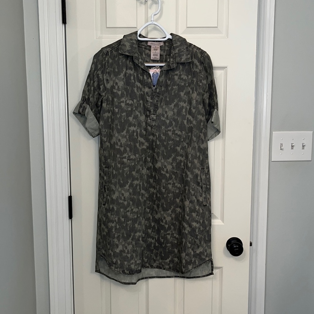 NWT Philosophy‎ Tencel Mid-Length Dress Size Small